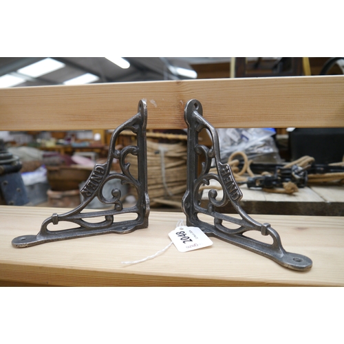 2048 - A pair of reproduction cast iron 5