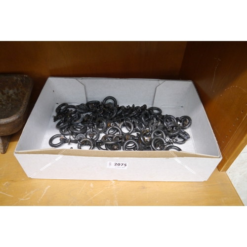 2075 - A box of metal furniture handles