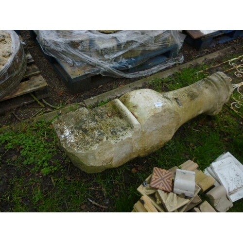 5032 - A stone baluster form plinth, 45