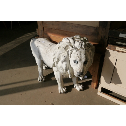 2009A - A weathered resin lion advertising figure 3' long