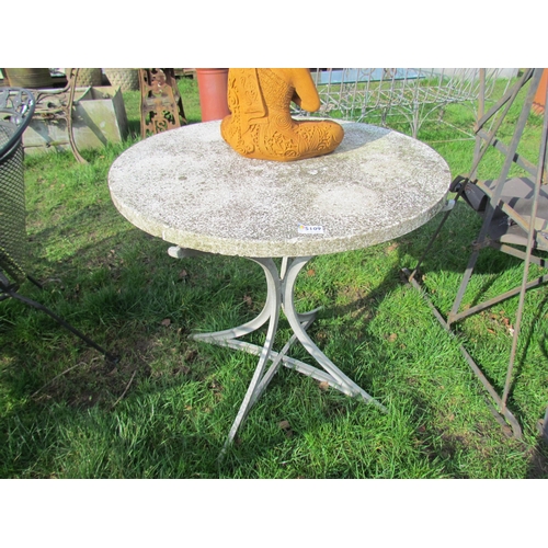 5109 - An alloy based cafe table with composition top