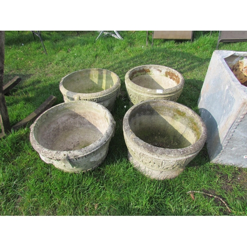 5148 - Two pairs of circular composition pots