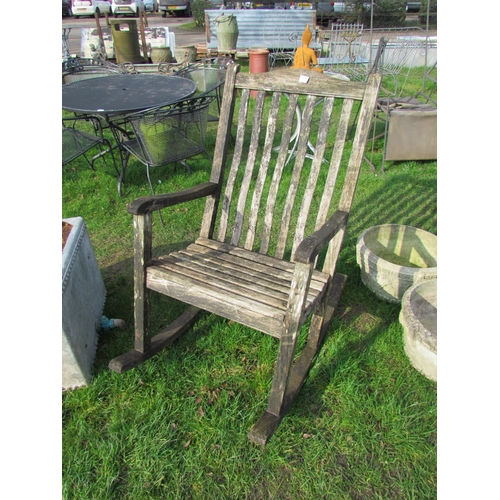 5149 - A hardwood garden rocking chair