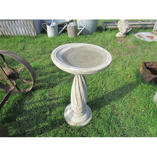 5189 - A composition spiral birdbath, 22