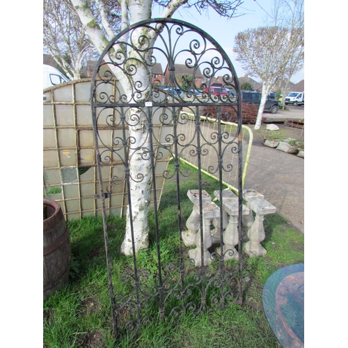 5201 - An arch top wrought iron side gate, 36