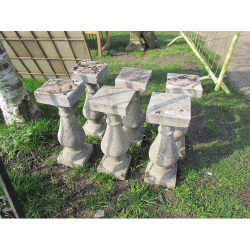 5202 - Six composition baluster form pedestals, 20.5