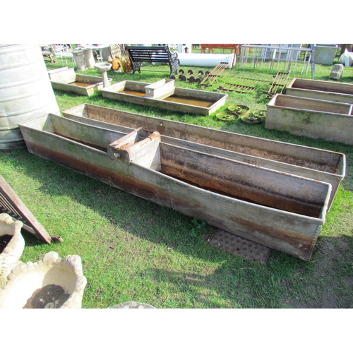 5248 - A galvanised trough, dented, 139