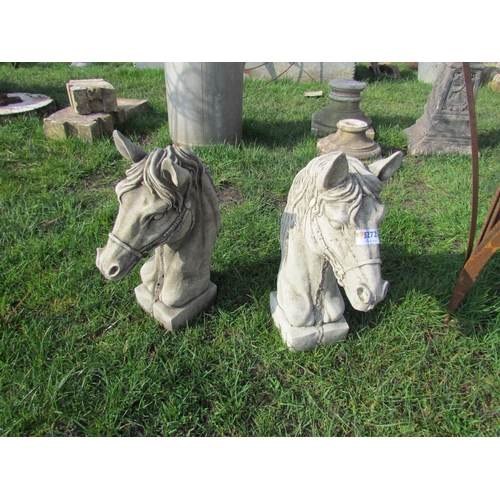 5272 - A pair of horse head pier finials, 16