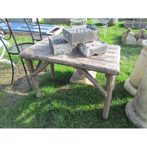 5294 - A rustic wooden garden table