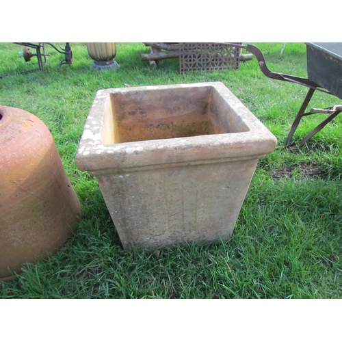 5306 - A square terracotta planter, 17