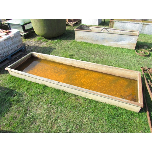 5322 - A shallow galvanised trough, 98.5