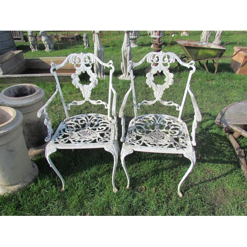 5330 - A pair of alloy garden chairs