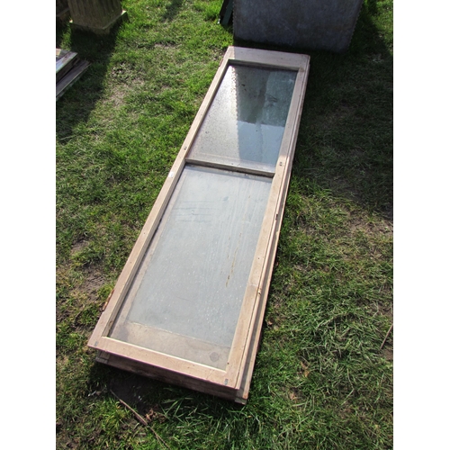 5345 - A pair of pine part glazed French doors, 84.5