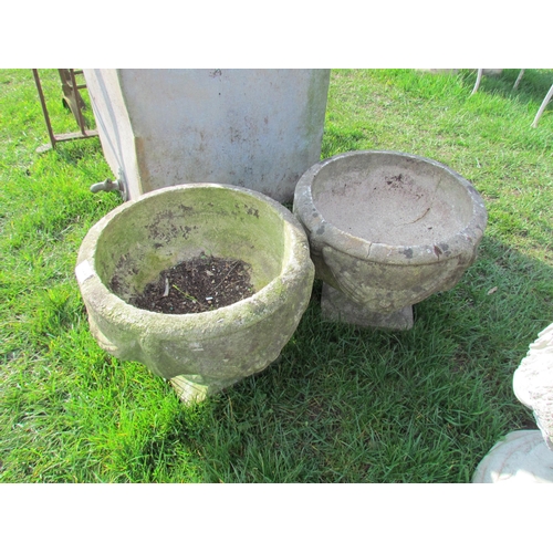 5358 - A pair of swagged planters, cracked, 12