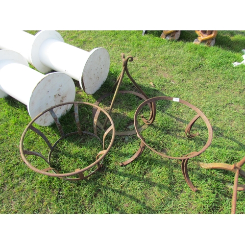 5362 - Three assorted wrought iron pot holders