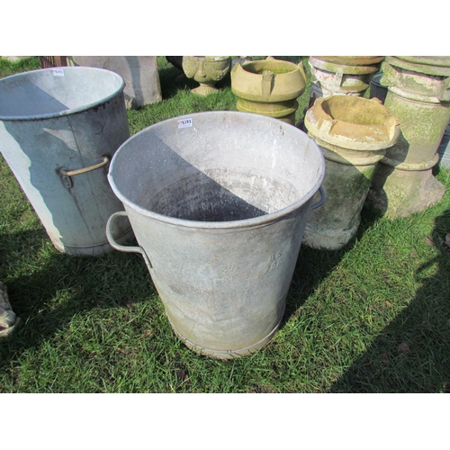 5393 - A twin handled galvanised dustbin