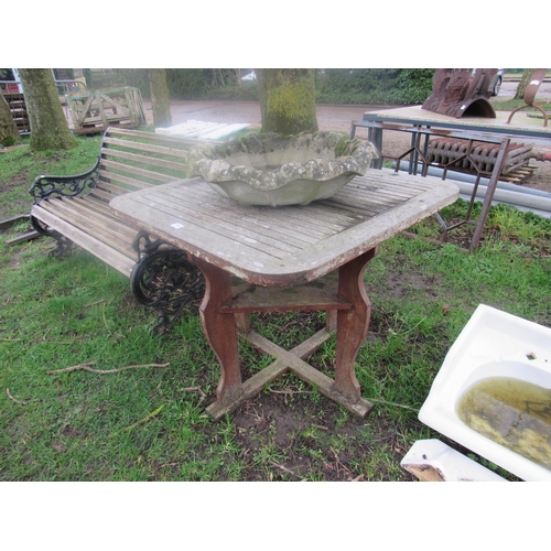 5088 - A teak 'ship breakers' garden table