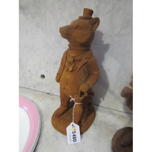 5480 - A rust effect Mr Fox figure, 10