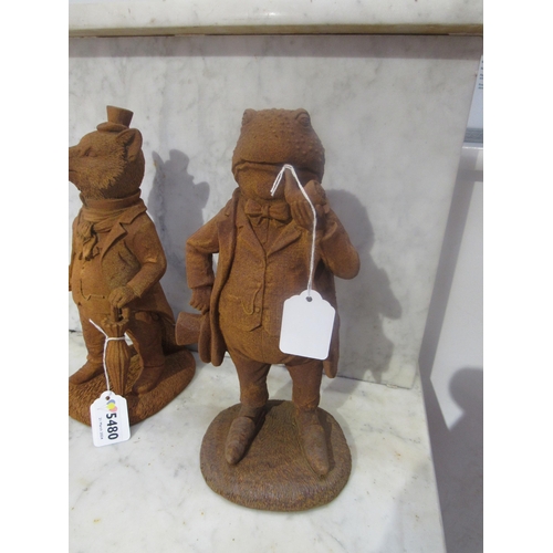 5481 - A rust effect Mr Toad figure, 10