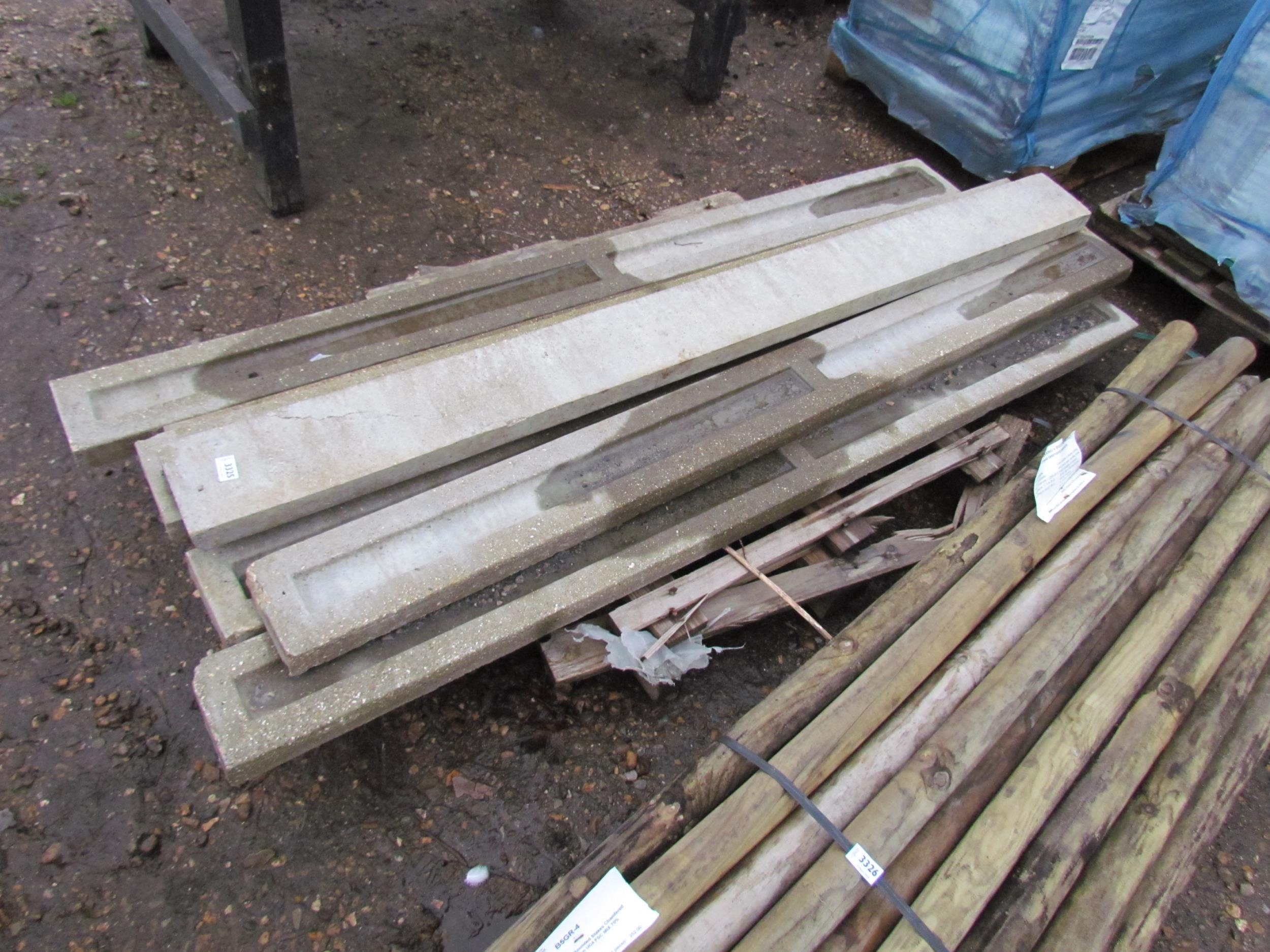 A quantity of concrete kick boards