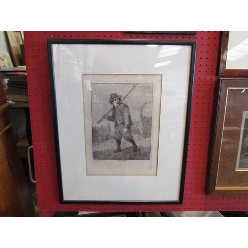 1075 - An etching by John Sell Cotman after a painting by Teniers. Framed and glazed. 32cm X 23cm image siz... 