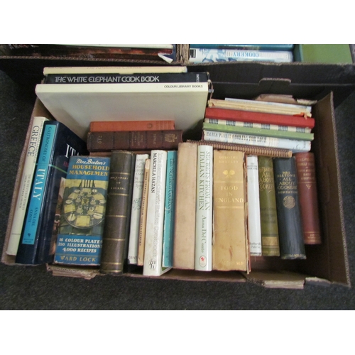 1236 - (Gastronomy, Cookery, Culinary) Three boxes of assorted cookery books including Mrs Beeton, Maura La... 