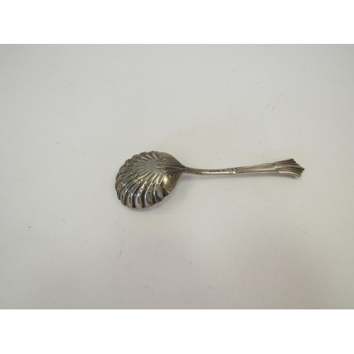 1300 - A silver sifter spoon.  Sheffield 1892