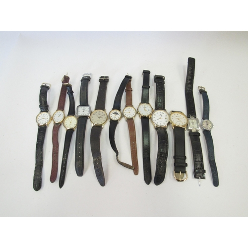 1356 - Mixed Ladies and Gents wristwatches with leather straps