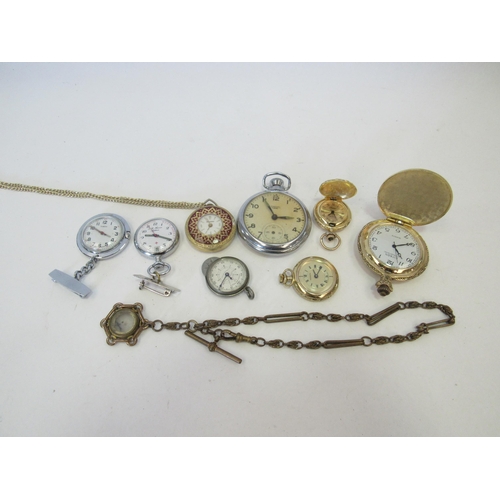 1357 - A selection of nurse and fob watches, etc