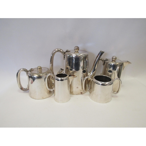 1241 - A Walker & Hall silver plated five piece tea and coffee set