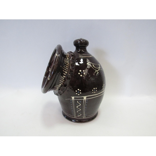 1253 - A 20th Century slipware salt pig, 24cm tall   (E) £20-30