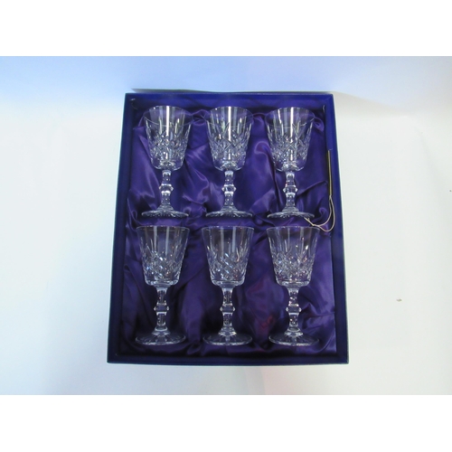 1282 - A boxed set of six Edinburgh Crystal wine glasses