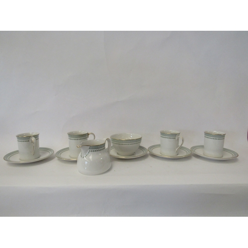 1419 - Royal Doulton Bershire Circa 1960 four coffee cups and saucers, milk jug and bowl   (GROUP)