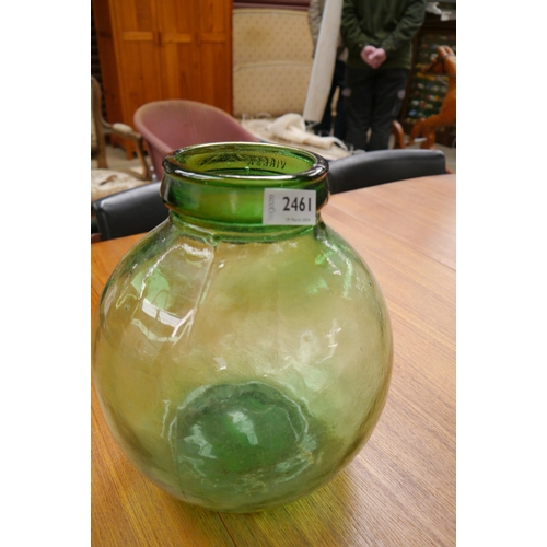 2461 - A green glass carboy   (R) £15