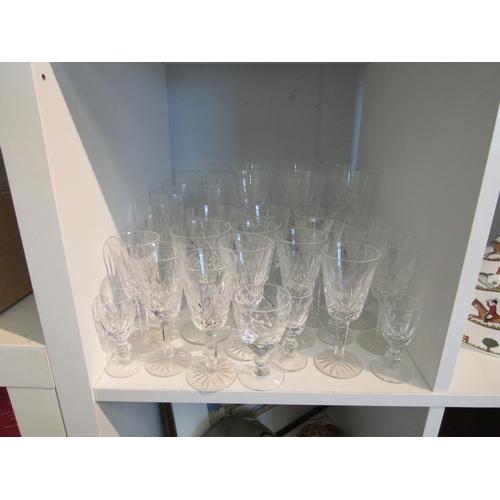 1444 - A collection of glasses to include Waterford, wine glasses, sherry glasses etc.   (E) £20-30