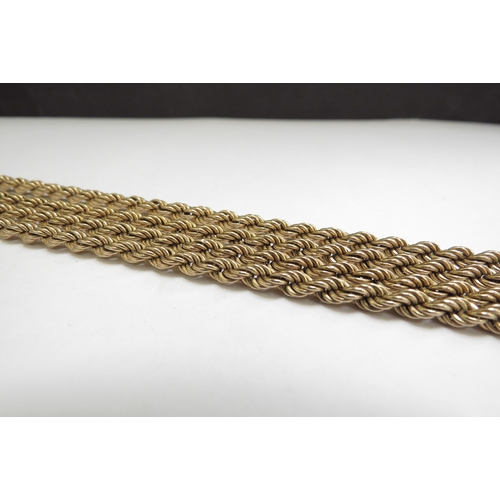 7062 - A 9ct gold rope twist necklace, 78cm long, 12.4g