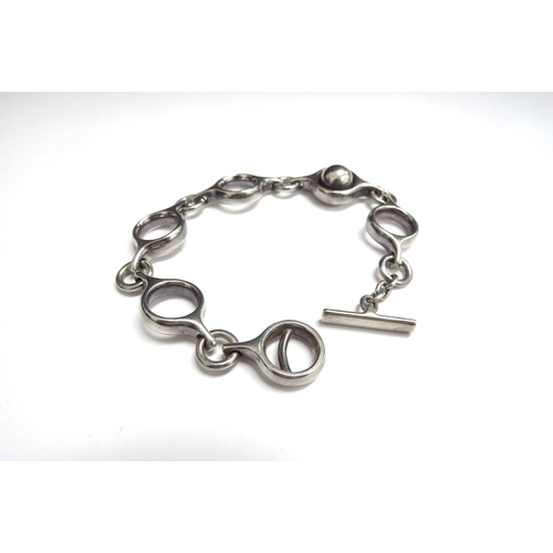 7100 - A Georg Jensen silver Sphere bracelet by Regitze Overgaard #474, 19.5cm long, 38g, boxed