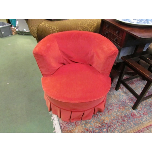 4101 - A circa 1930 armchair with bow front sprung seat and removable loose cover  (R)  £55