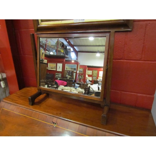 4187 - An Edwardian mahogany dressing chest tilting mirror, 49cm tall x 55cm wide