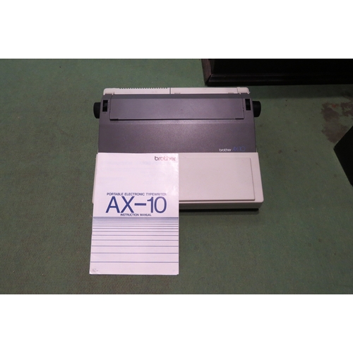 4348 - A Brother portable electronic typewriter AX-10 with manual