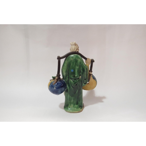 4282 - An Oriental pottery figure of Chinese Sage, 25.5cm tall, a/f