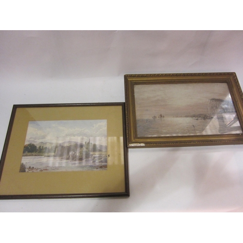 4359 - Four etchings and water colours including The Salmon Weir, Corbally, Limerick. Also, a coloured engr... 