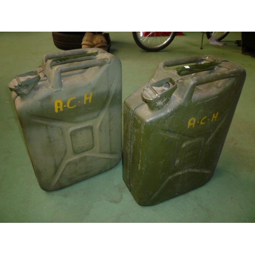 6073 - Two Ex. M.O.D Jerry cans including a 1985 BSC CPW