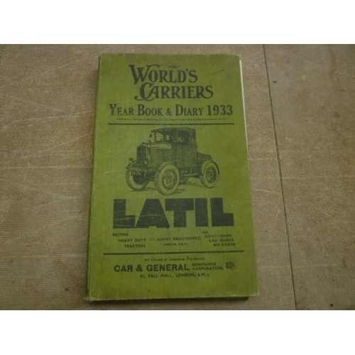 6077 - The Worlds Carriers Year book & Diary 1933, Latil British Heavy Duty Tractors