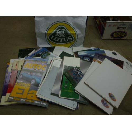 6080 - A quantity of Lotus sales brochures, ephemera and Lotus related magazines