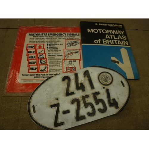 6085 - A Bartholomew's motorway Atlas of Britain, John Manifold reproductions Ltd, 'Motorists emergency sig... 