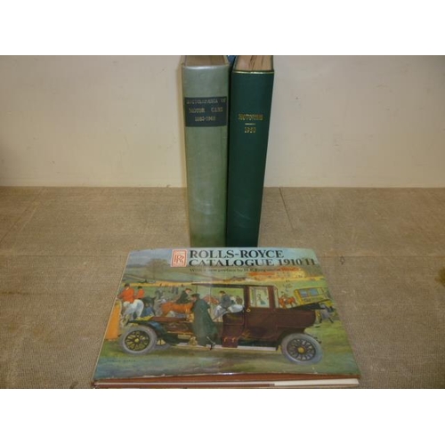 6095 - Encyclopaedia of Motor Cars 1885-1968, Motoring 1950 and Rolls Royce catalogue 1910/11 (3)