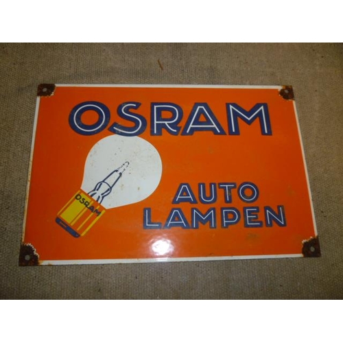 6139 - A Reproduction 'OSRAM AUTO LAMPEN' enamel sign 30cm x 20cm