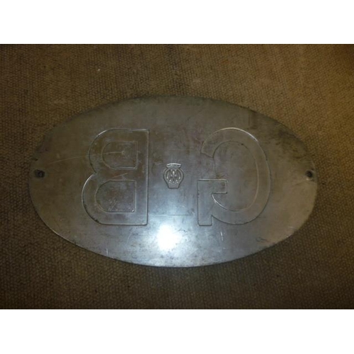 6146 - A Vintage pressed Alloy 'AA' GB plaque