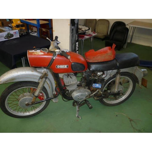 6173 - Circa 1970's Zschopau ES 150/1 MZ Trophy motorcycle in need of restoration - no paperwork.  It will ... 